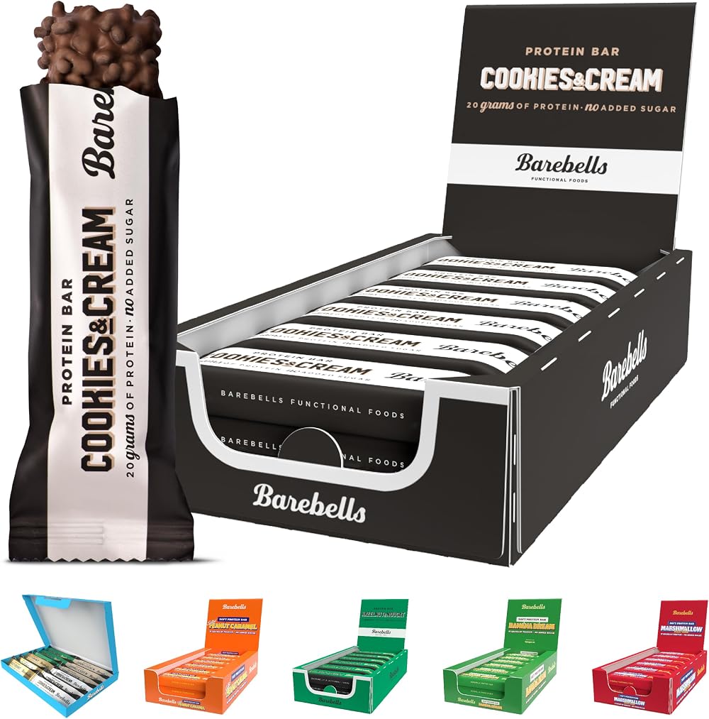 Barebells Cookies & Cream Protein Bars 12 Count 20g High Protein