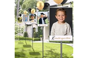 2026 Graduation Yard Signs with Stakes – K–12 Photo Display Lawn Decorations