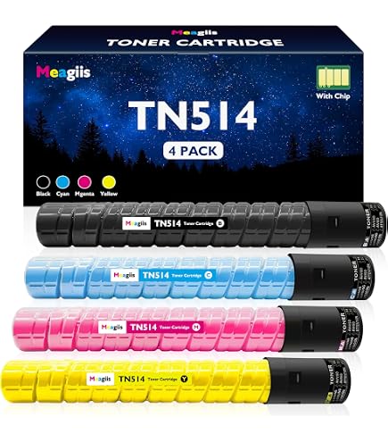 Amazon.com: 4-Pack TN-514 Toner Cartridge (1BK/1C/1M/1Y) - Lovn