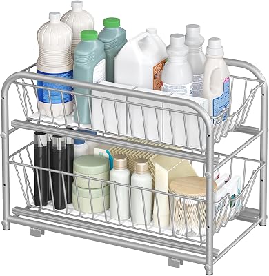 Organizador de Cocina, 2 Niveles Extraíbles para Armario