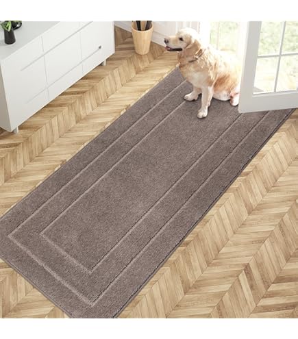 PURRUGS Easy Care Area Rug 4.5ft X 7ft - Non-Slip Washable Entryway Rug, Pet Rug, Stain Resistant For Hallway, Living Room, Bedroom