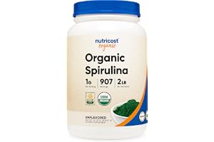 Nutricost Organic Spirulina Powder 2 LB - Pure, Certified Organic Spirulina