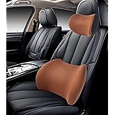 LCYPQPQ 2025 New Car Headrest Pillow Set – The car Neck Pillow is as Soft as a Marshmallow, and The Lumbar Support Pillow for car can Soothe Lumbar Fatigue. Relieve Your Driving Tiredness. (Brown)