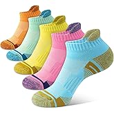 Etmdoeve Womens Ankle Running Socks Cushioned Anti-Blister Comfort Athletic Socks (5 Pairs)