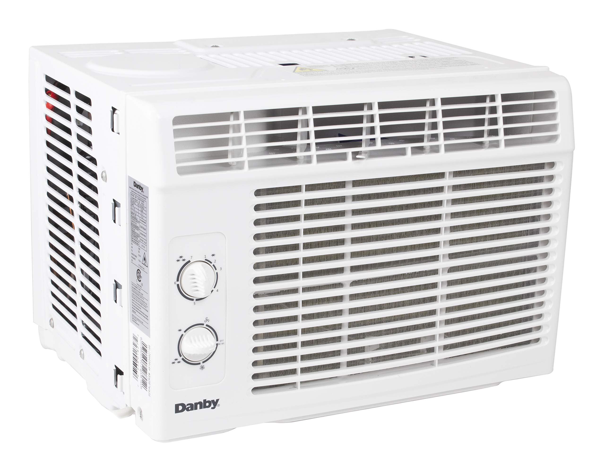 Danby DAC050MB1WDB 5,000 Window Air Conditioner, 2 Cooling and Fan Settings, Easy to Use Mechanical Rotary Controls, Ideal for Rooms Up to 150 Square Feet, 5000 BTU, White