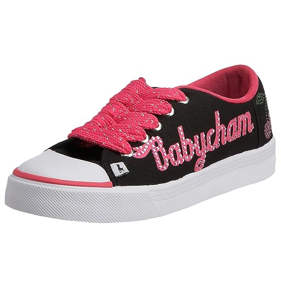 Babycham Women�s Babycham Basic Lace Cherry Trainer Black
