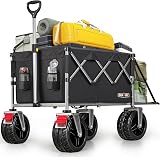 Overmont 300L Folding Trolley Cart - Heavy Duty, All-terrain Wheels