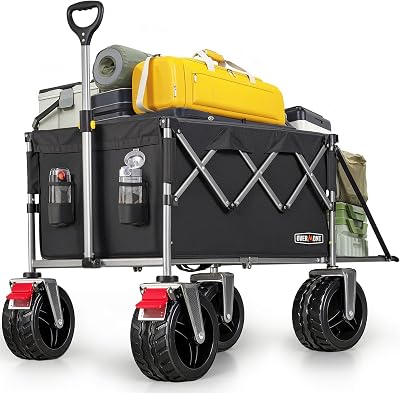 Overmont 300L Folding Trolley Cart - Heavy Duty, All-terrain Wheels