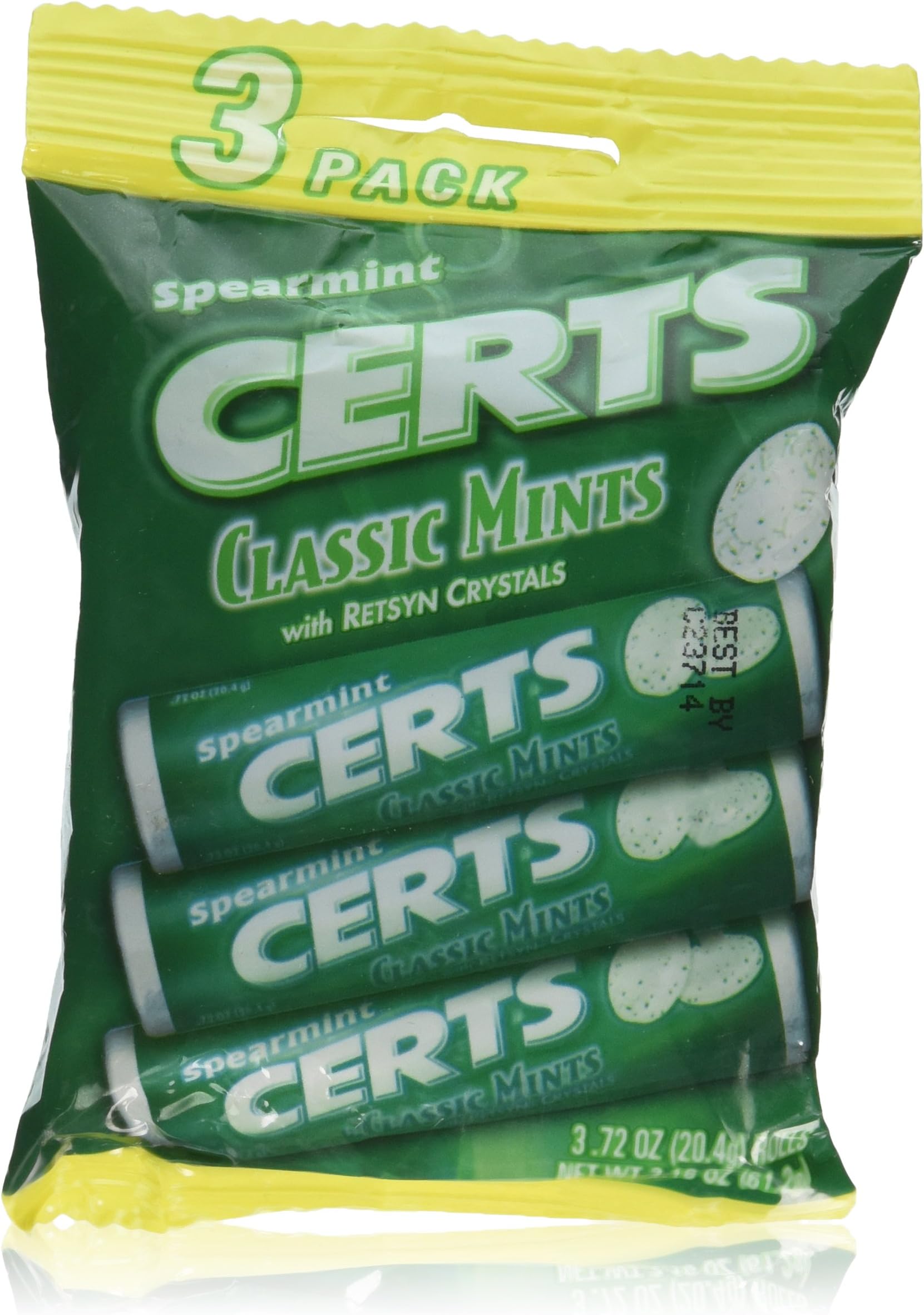 Certs Spearmint Classic Mints (3 Rolls Per Pack)