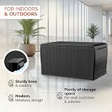 Deuba Marvel+ by KETER 270 L Garden Storage Box Wood Effect Anthracite view 6