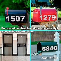 iSYFIX Reflective Vinyl Numbers Stickers – 6 Inch