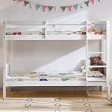 Junior Vida Gemini Bunk Bed Pine Wood Detachable Kids Bed Frame White view 1