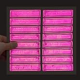 SmartSign Fluorescent Pink Retro Reflective Hard Hat Stickers - 1" x 4", Pack of 16, Durable Helmet Stickers for Construction &amp; Safety, High Visibility Helmet Strips, Fire Helmet Decals