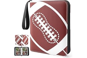 PUPTILY Card Binder 4-Pockets, 400 Pockets Card Holder, Football Trading Cards,Display Case with Football Card Sleeves Card Holder Protectors Set for Football Cards