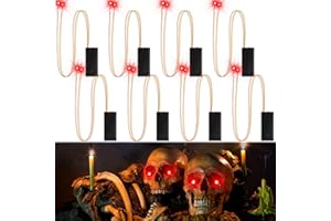 TAINAT 8Pack Halloween Glowing LED Eyes for Mask,Halloween LED Glowing Light Up Eyes,Glowing Eyes Lights for Halloween Skulls