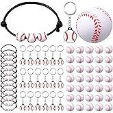 Nosiny 108 Pcs Baseball Party Favors Bulk Baseball Keychain Gifts Stress Balls Charm Bracelets 36 Pieces Each for Team Birthday Party Supplies
