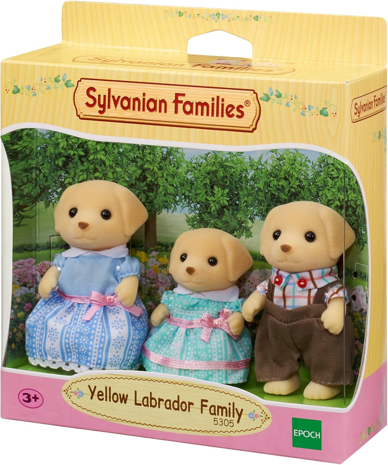 Sylvanian Families 5305 Labrador Family Set of 3, Yellow