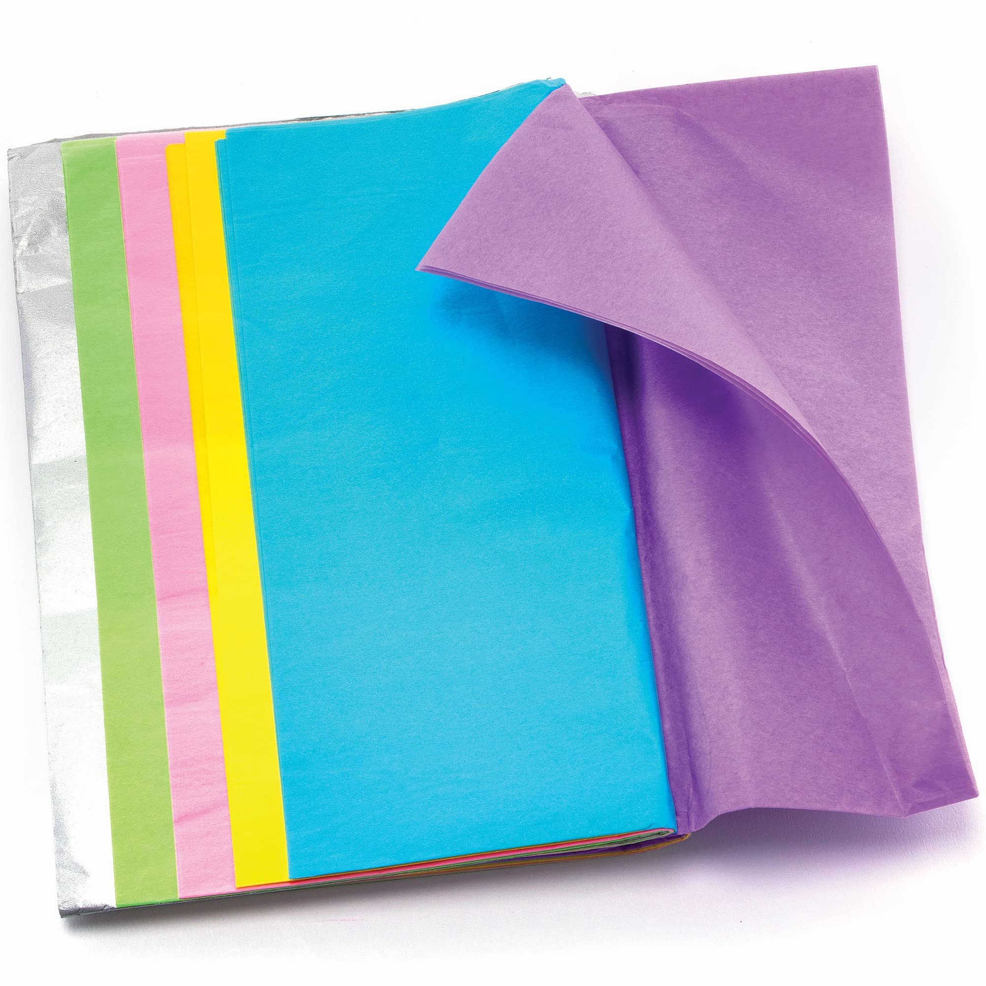 Baker Ross Unicorn Colours Tissue Paper - Pack of 30, Tissue Paper Crafting for Kids (FC327)