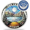 Original Ten Year Sobriety Coin - Recovery Sunlight AA Coins - 10 Year AA Chips and Medallions - 1-10 Years NA AA Celebrate Recovery Addicts - Narcotics Alcoholics Anonymous Gifts for Men Women