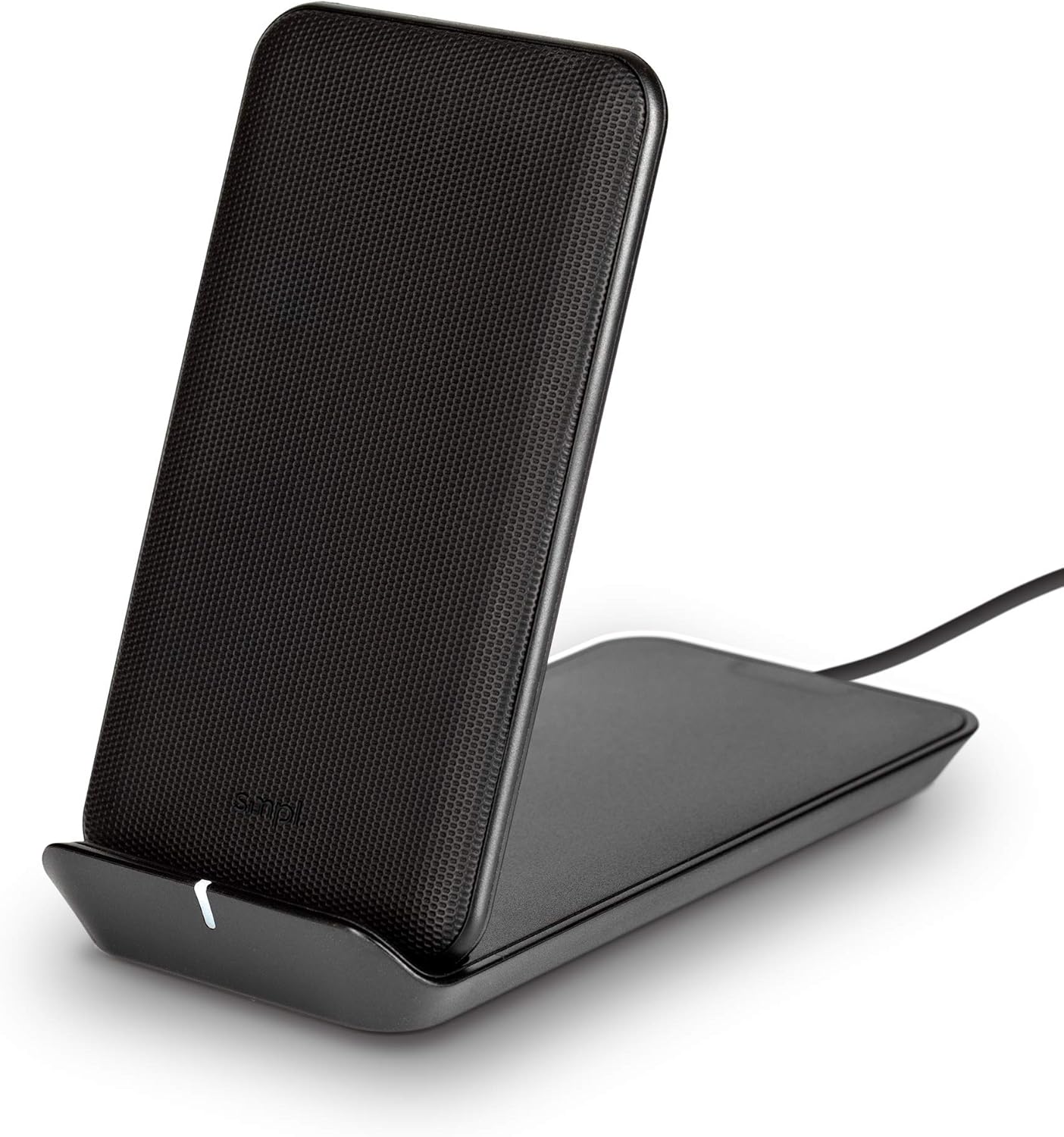 Smpl Fast Wireless Charger, Qi-Certified 10W Wireless Charging Stand, Compatible with iPhone 13/12/Pro/11/XS Max/XR/XS/X/8/8+