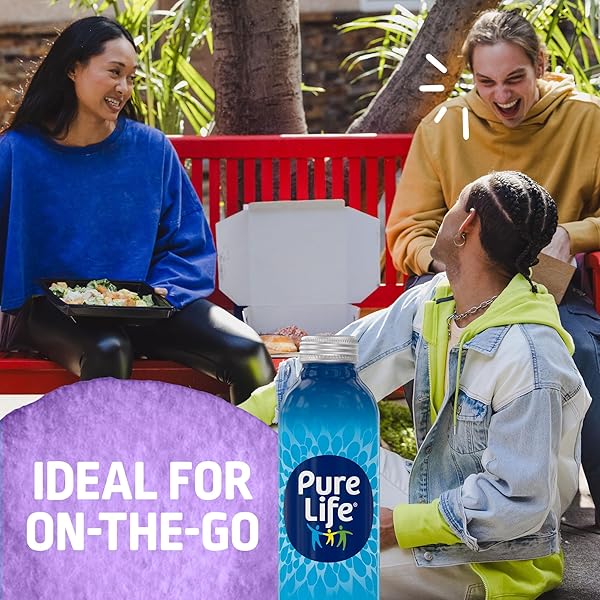 PURE LIFE PURIFIED BOTTLED WATER, SINGLE BOTTLE – STILL BOTTLED DRINKING WATER ENHANCED WITH MINERALS FOR A CRISP TASTE, ALUMINUM BOTTLES – 20 FL OZ