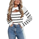 Zeagoo Womens Short Sleeve T Shirts 2026 Summer Casual Knit Slim Fit Trendy Basic Cute Sweater Tops