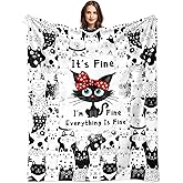 Cat Blanket Gifts for Cat Lover Soft Flannel Cats Throw Blanket Gifts for Women Cats Themed for Kids Adults 50