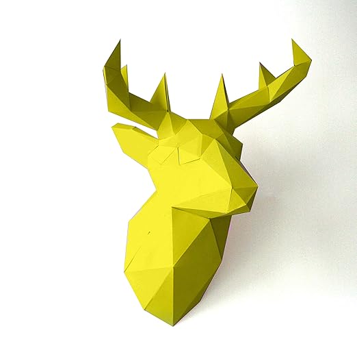 Cut And Stick Trofeo De Papel Ciervo Cabeza De Animal