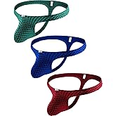 iKingsky Men's Lift Up Pouch Thong Sexy Enhanced Support T-back Underwear Supportive Front Panel Under Panties