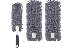 Yicotira Reusable Microfiber Duster Refills Compatible with for MR.SIGA & OXO Duster- Washable Dusters Refill for MR.SIGA Lint Free Microfiber Duster for Cleaning, 2 Pack (Handle is Not Included)