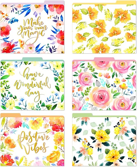 File Folders Letter Size File Folders Decorative12 Pack Stationary