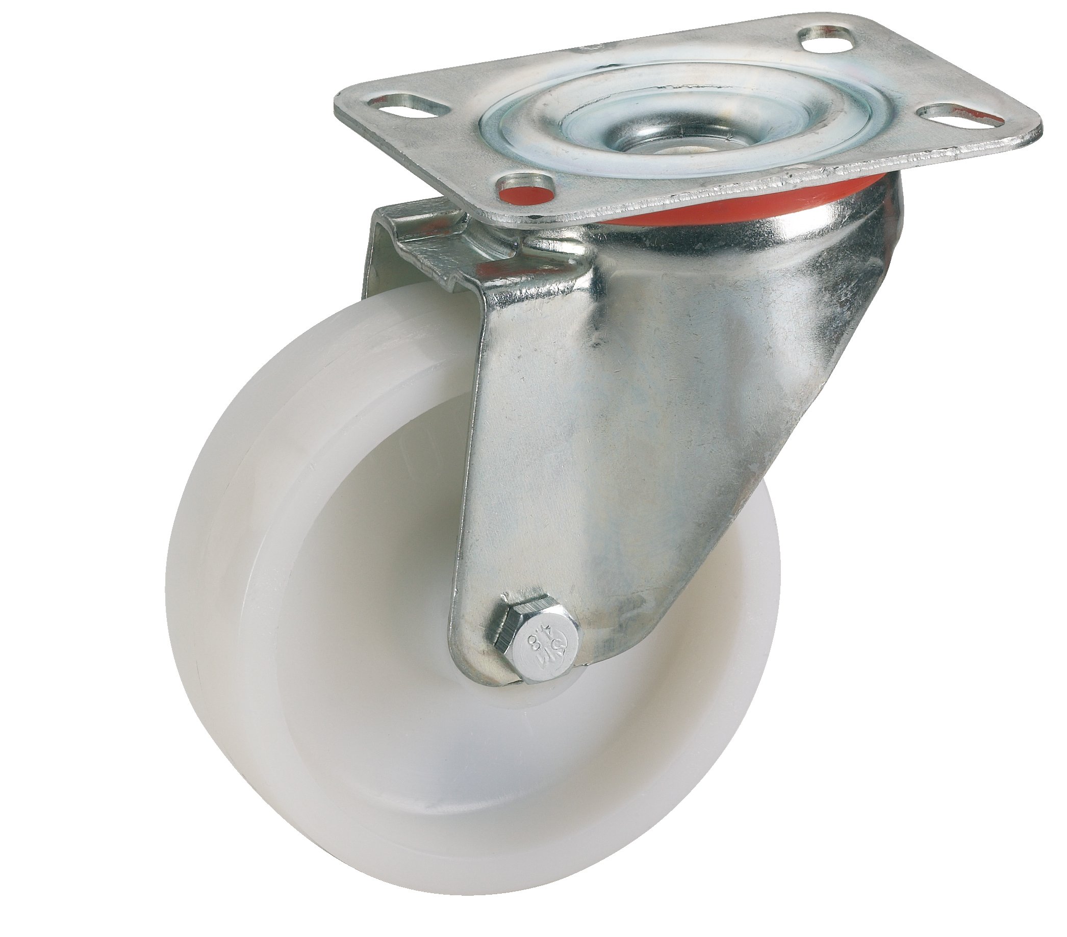 Dörner + Helmer 731151 Polyamide Swivel Castor with Friction Bearings 100 x 35 mm/Panel 100 x 85 mm