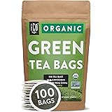 Organic Green Tea Bags | 100 Tea Bags | Eco-Conscious Tea Bags in Kraft Bag | by FGO