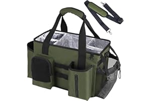 Timoxi Wearable Cleaning Caddy Bag, Cleaning Organizer with Handles, Cleaning Supply Tote with Adjustable Shoulder Strap for 