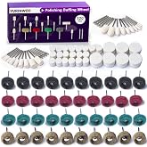 120 PCS Polishing Kit for Dremel, Abrasive Buffing Wheels for Rotary Tool Accessories with 1/8 Inch Shank, Polishing Bits for Metal Wood Watch Jewelry Brass