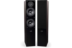 Fluance Elite High Definition Two-Way Floorstanding Loudspeakers for 2-Channel Stereo Listening or Home Theater System - Natu