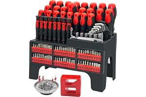 GMTOOLS 118PCS Magnetic Screwdriver Set, Screwdriver Set with Plastic Racking, Precision Screwdriver, Magnetizer Demagnetizer and Magnetic Bowl, Repair Tools Set for DIY and Home Improvement