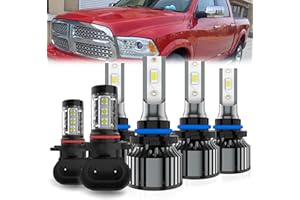TTDBDAN Led Headlights Fit for Dodge Ram 1500 2500 3500 2013-2015 With Projector Headlight Bulbs,9005/HB3/H10 High Beams+ 901