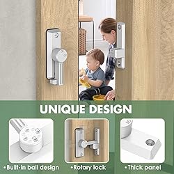 Mixizigoz Barn Door Lock Latch, 90/180 Degree Flip
