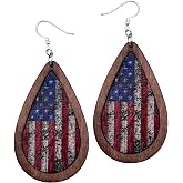 4th of July Earrings for Women - Red, White &amp; Blue Earrings - Memorial Day Jewelry