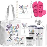 Jiytivity 9 Pcs Nurse Practitioner Appreciation Gifts for Women | Nurse Practitioner Day Week Gifts Include Canvas Bag Comestic Bag Tumbler Socks Keychain Notebook Pen for NP Thank You Gifts