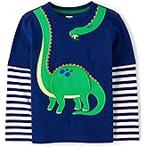 Gymboree Boys and Toddler Embroidered Graphic Long Sleeve Layered T-Shirts
