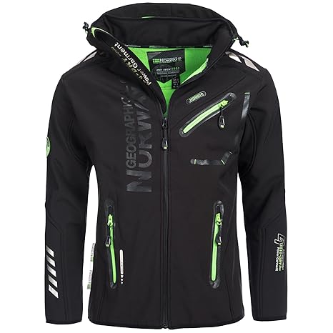 Geographical Norway Herren Softshell Outdoor Jacke Rainman Turbo-Dry Kapuze