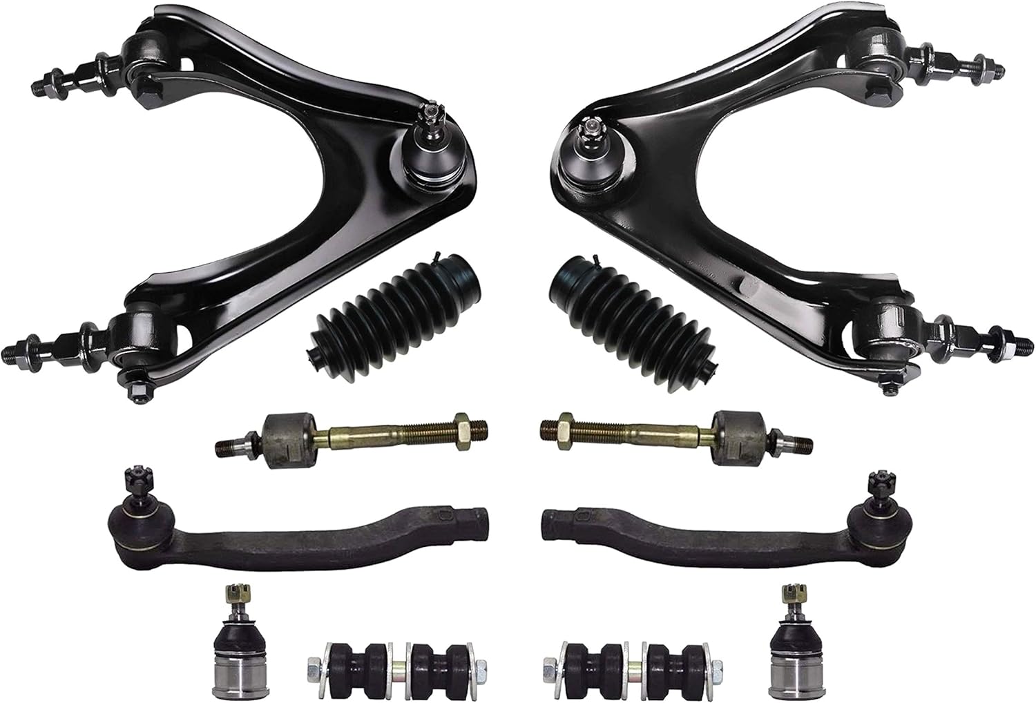 Amazon.com: 12 Pc Complete Suspension Control Arm Inner Outer Tie Rod