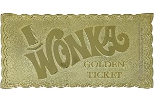 FANATTIK Willy Wonka Full-Sized Golden Ticket Replica | Collector's Edition