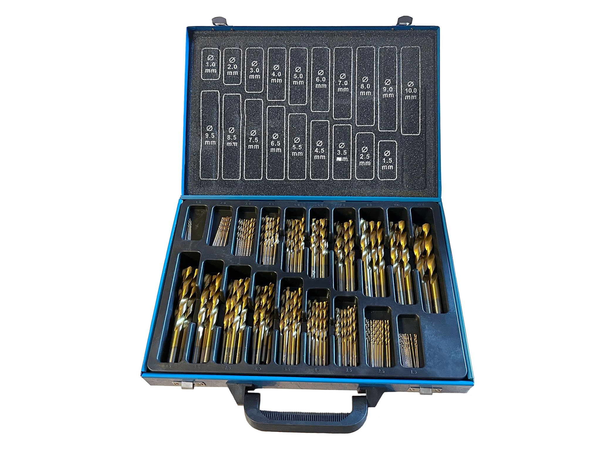 ASCDB 170pc HSS-Co Cobalt Drill Bit Set (DRILL_BITS), Designed for Stainless Steel, 1-10mm, Metal Carry Case