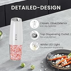 BELRIGO Rechargeable Salt And Pepper Grinder Set