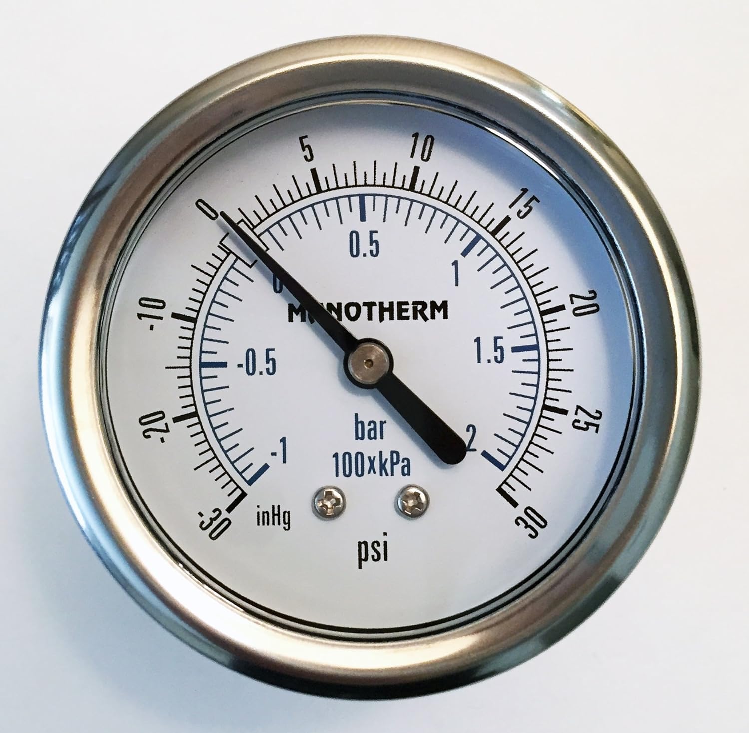 Industrial Pressure Gauges, Glycerin Filled/Refillable, 21/2" Dial