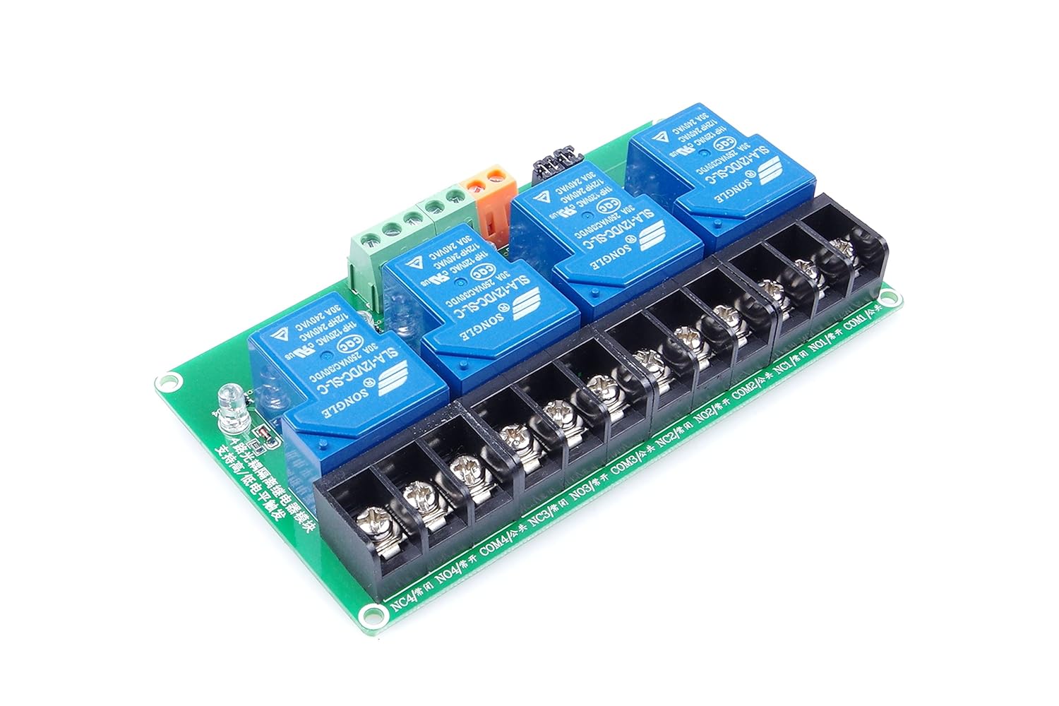 DC 12V KNACRO 4-Channel DC 05V/12V/24V Relay Module High/Low Level
