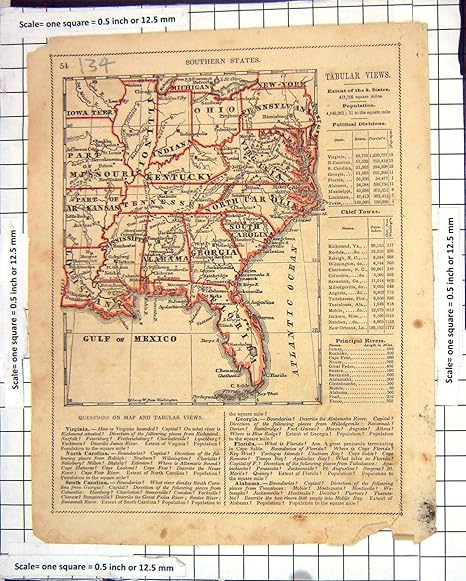 Amazon 地図アメリカ旧式なメキシコフロリダオハイオ州カンザスヴァージニアのインド人 アートフレーム ポスター オンライン通販